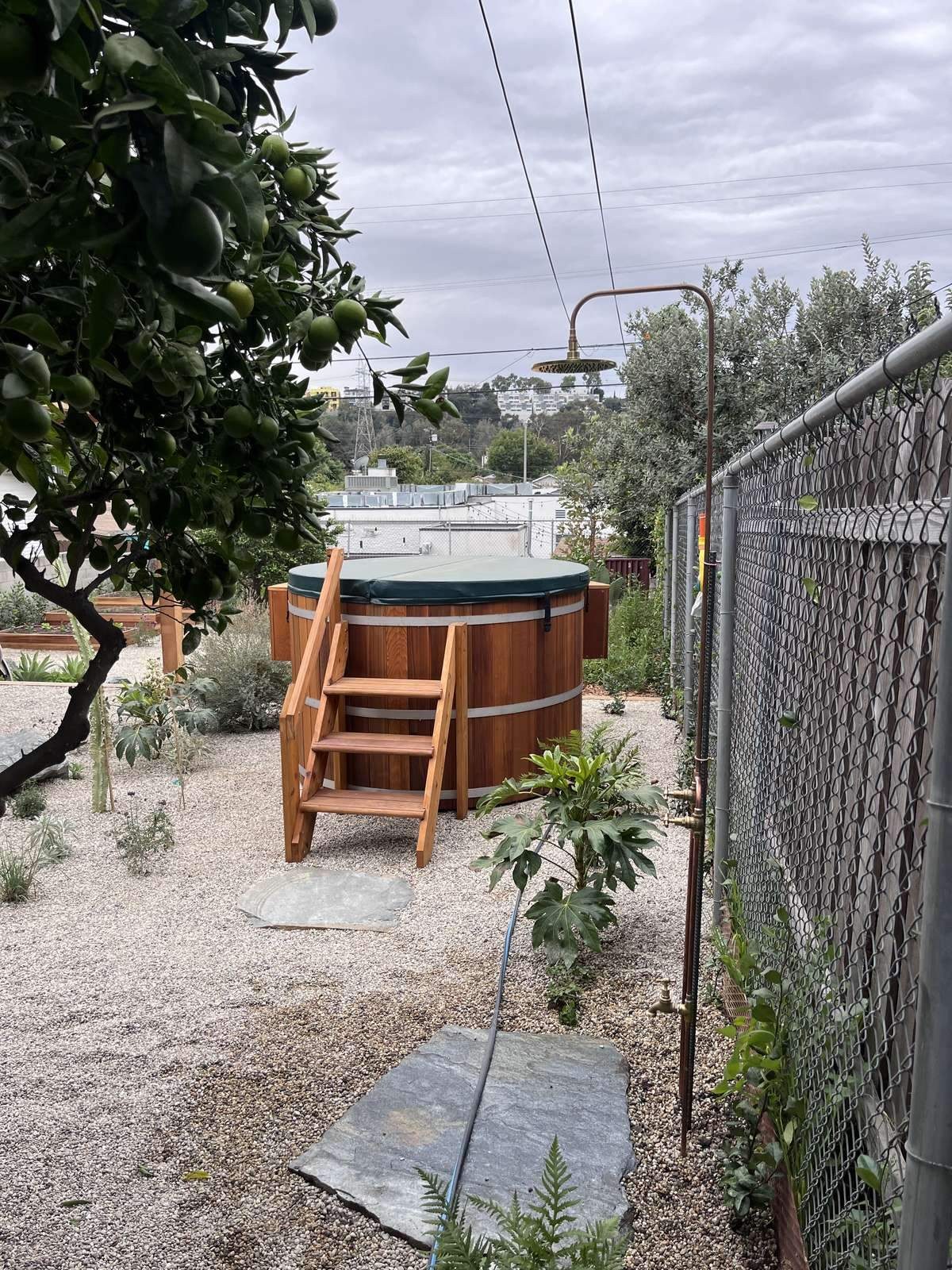 Cedar Tub Install in Napa